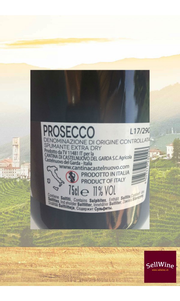 SellWine-Cantina Castelnuovo del Garda Prosecco DOC Spumante Extra Dry-Etichetta