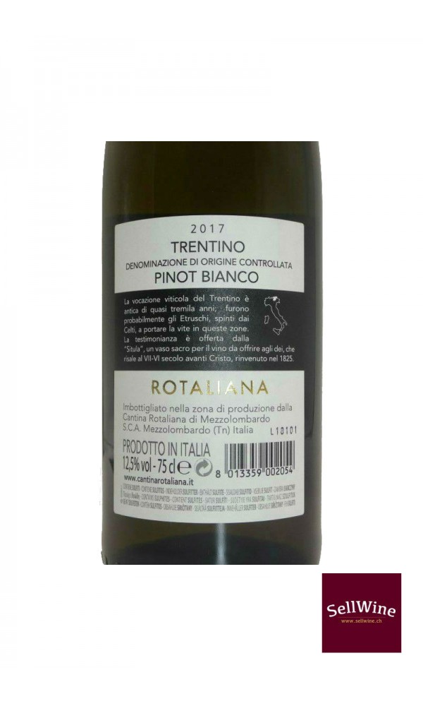 SellWine-Cantina Rotaliana Pinot Bianco Trentino DOC 2017-Etichetta