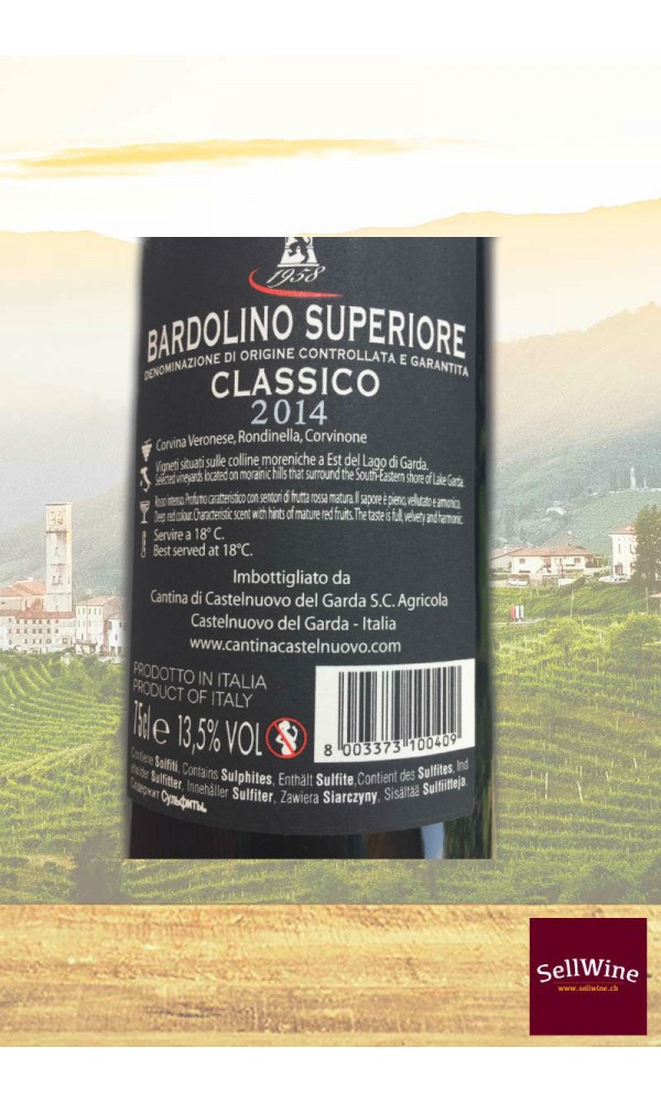 SellWine-Cantina Castelnuovo del Garda Bosco del Gal "Prà dell'Albi" Bardolino Superiore DOCG Classico 2014-Etichetta