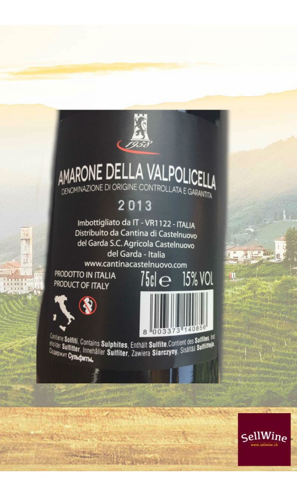 SellWine-Cantina Castelnuovo del Garda Amarone della Valpolicella DOCG 2013-Etichetta