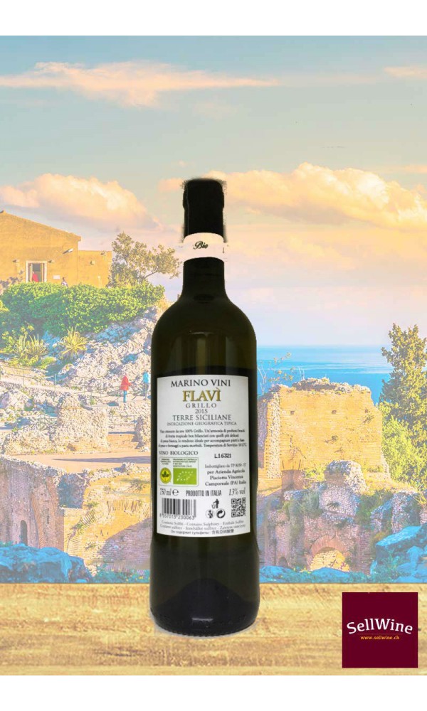 SellWine-Marino Vini Flavì Grillo Terre Siciliane IGT BIO 2015-Etichetta